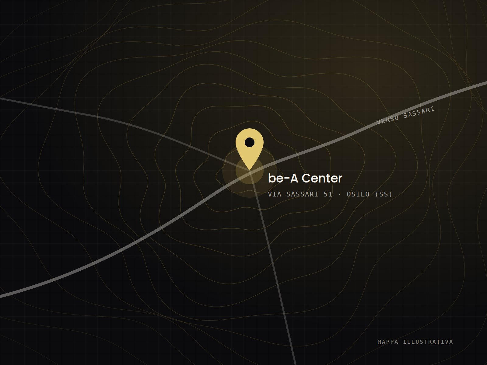 Mappa illustrativa della sede be-A Center a Osilo